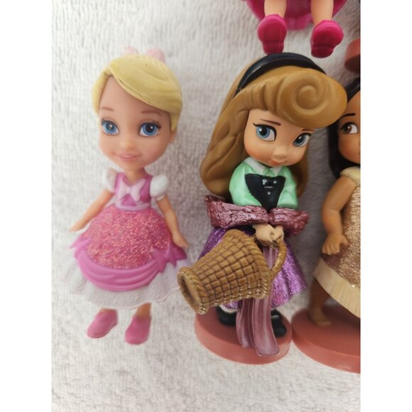 Lot of 10 Disney Animators Collection Mini Princess Doll Figures 3.5” - Picture 5 of 10